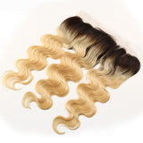 #1B613 Body Wave 13x4 Human Hair Blonde Transparent Frontal