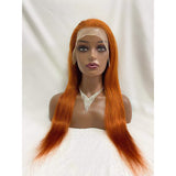 #350 Orange Ginger  13x4  Transparent Frontal Lace Wig Straight Color Wig