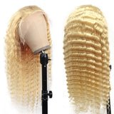 #613 Deep Wave 13x4  Transparent Frontal Lace Wig 180% Density