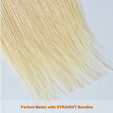 #613 Straight 4x4 Human Hair Blonde Transparent Closure