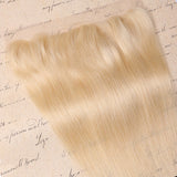 #613 Straight 13x4 Human Hair Blonde Transparent Frontal