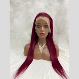 99J   13x4  Transparent Frontal Lace Wig Straight Color Wig