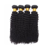 3 Bundle Deals Deep Curly Virgin Human Hair Natural Black