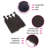 Natural Curly Virgin Human Hair Natural Black Bundles (100 grams)