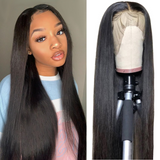 Straight HD Full Frontal 13*4 Lace Wig Natural Black