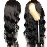 Body Wave Full Frontal 13*4 Transparent Lace Wig Natural Black