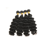 Loose Deep Curly Virgin Human Hair Natural Black Bundles (100 grams)