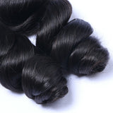 3 Bundle Deals With 13*4 Transparent Frontal Loose Wave Virgin Human Hair Natural Black