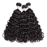 3 Bundle Deals With 13*4 Transparent Frontal Natural Curly Virgin Human Hair Natural Black