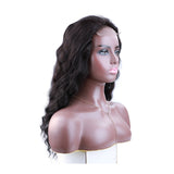 180% Density Body Wave 4x4 Transparent Closure Lace Wig Natural Black